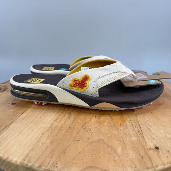 Reef Spackler Golf Sandals Mens Size 10 Limited Edition Flip Flops 19th Hole NEW - Picture 2 of 8